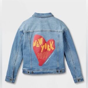 TAKE PRIDE NEW YORK 1969 UNISEX DENIM JACKET - BLUE  SIZE XXL (NEW THIS TAGS)